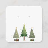 Benutzerdefinierte kleine Weihnachtsbaum-Ohrring-D Telefonnummerkarte (Vorderseite)