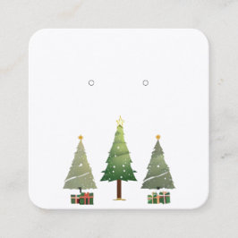 Benutzerdefinierte kleine Weihnachtsbaum-Ohrring-D Telefonnummerkarte