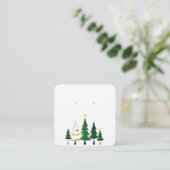 Benutzerdefinierte kleine Weihnachtsbaum-Ohrring-D Telefonnummerkarte (Stehend Vorderseite)