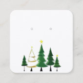 Benutzerdefinierte kleine Weihnachtsbaum-Ohrring-D Telefonnummerkarte (Vorderseite)