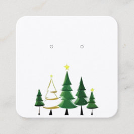 Benutzerdefinierte kleine Weihnachtsbaum-Ohrring-D Telefonnummerkarte