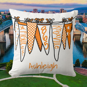 Benutzerdefinierte Knoxville Orange & White Pennan Kissen