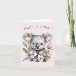Benutzerdefinierte Koala-Bär-Geburtstagskarte Feiertagskarte