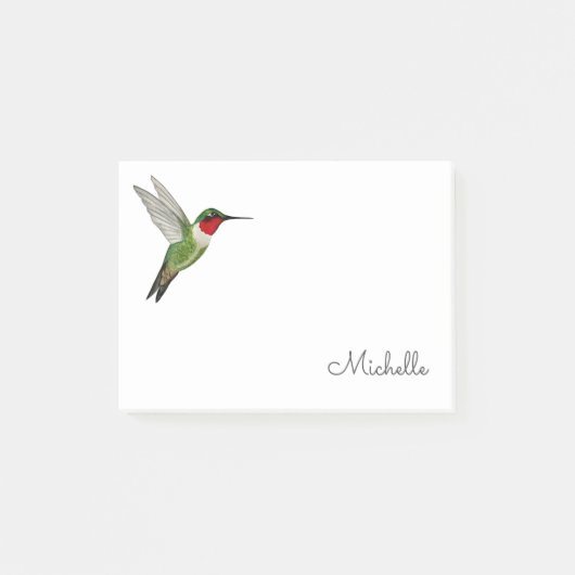 Benutzerdefinierte Kolibri-Notizen Post-it Klebezettel (Vorderseite)