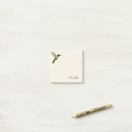 Benutzerdefinierte Kolibri-Post-it-Notes Post-it Klebezettel (Auf Schreibtisch)