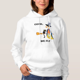 Benutzerdefinierte KOMM, WIR FLIEGEN Hexenkatzenbe Hoodie