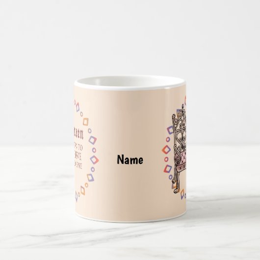 Benutzerdefinierte Königin dient niemandem Kaffeetasse (Mittel)