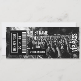 Benutzerdefinierte Konzert-Ticket-Geschenkidee DIY Einladung