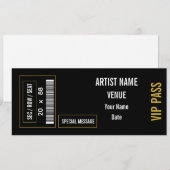 Benutzerdefinierte Konzert-Ticket-Geschenkidee DIY Einladung (Vorne/Hinten)