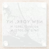 Benutzerdefinierte Koordinaten für Black & White N Glasuntersetzer (Rückseite)