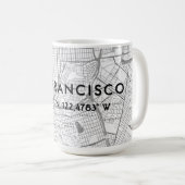 Benutzerdefinierte Koordinaten für San Francisco B Kaffeetasse (VorderseiteRechts)