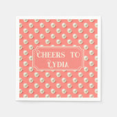 Benutzerdefinierte Korallenpapier-Servietten mit P Serviette (Vorderseite)