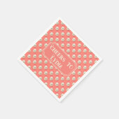Benutzerdefinierte Korallenpapier-Servietten mit P Serviette (Ecke)