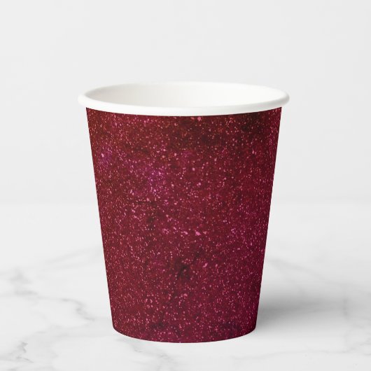 Benutzerdefinierte kosmische Burgundy Paper Cups - Pappbecher (Vorderseite)