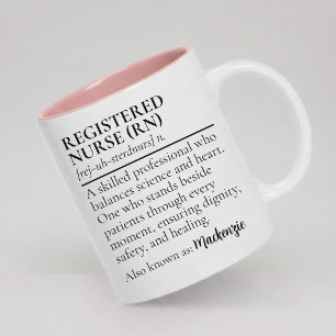 Benutzerdefinierte Krankenschwester RN Definition  Zweifarbige Tasse