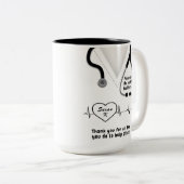 Benutzerdefinierte Krankenwagen Vielen Dank Tasse (VorderseiteRechts)