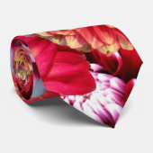 benutzerdefinierte Krawatte abstrakte rosa Blume (Gerollt)