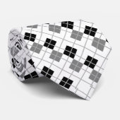 Benutzerdefinierte Krawatte aus Weiß und Grau der (Gerollt)