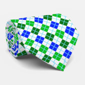 Benutzerdefinierte Krawatte für grüne und blaue Ra (Gerollt)