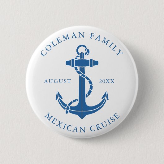 Benutzerdefinierte Kreuzfahrtschiff Nautical Anker Button (Vorderseite)
