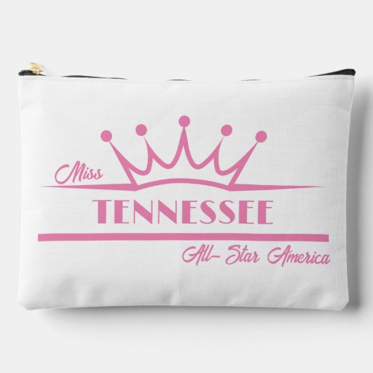 Benutzerdefinierte Krone | Pageant Pocket Sash Bag Zubehörtasche (Vorderseite)