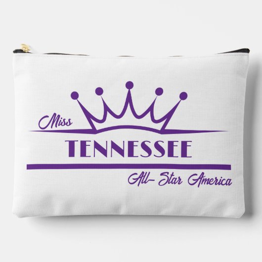 Benutzerdefinierte Krone | Pageant Pocket Sash Bag Zubehörtasche (Vorderseite)