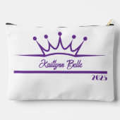Benutzerdefinierte Krone | Pageant Pocket Sash Bag Zubehörtasche (Rückseite)