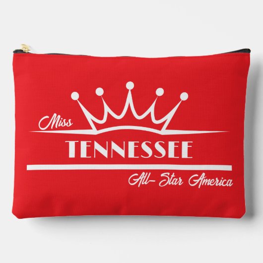 Benutzerdefinierte Krone | Pageant Pocket Sash Bag Zubehörtasche (Vorderseite)