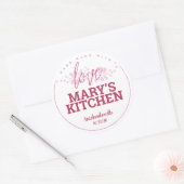Benutzerdefinierte Küchenkennzeichen + Ihr Name Runder Aufkleber (Umschlag)