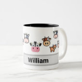 Benutzerdefinierte Kuh-Tasse Zweifarbige Tasse (VorderseiteRechts)