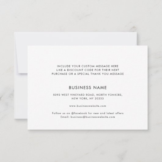 Benutzerdefinierte Kunden mit einfachem Firmenlogo Dankeskarte (Rückseite)