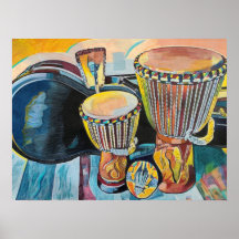 Benutzerdefinierte Kunst mit Djembes