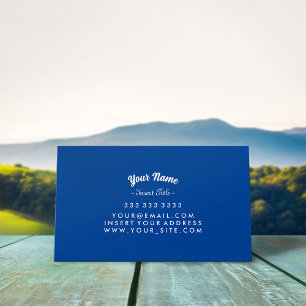 Benutzerdefinierte Kurven-Text-Deep-Blue-Business- Visitenkarte