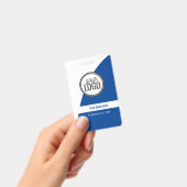 Benutzerdefinierte, kurvte FarbeBlock Dunkelblau B Ausweis (Handheld)