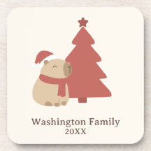 Benutzerdefinierte Kuschel-Capybara-Weihnachten