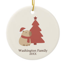 Benutzerdefinierte Kuschel-Capybara-Weihnachten