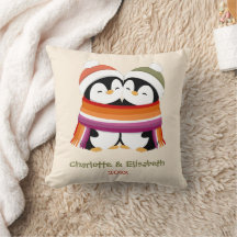 Benutzerdefinierte Kuschel-Lesben-Pinguine Weihnac