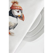 Benutzerdefinierte Küsten-Weihnachts-Puffin-Winter Geschirrtuch