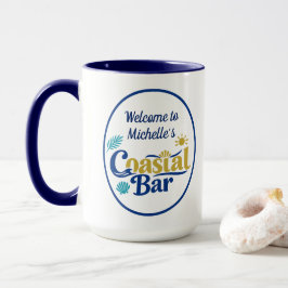 Benutzerdefinierte Küstenbar Azure Retreat Elegant Tasse