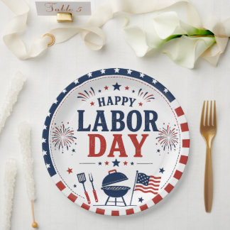 Benutzerdefinierte Labor-Day-Papierplatten für pat Pappteller