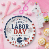 Benutzerdefinierte Labor-Day-Papierplatten für pat Pappteller (Party)