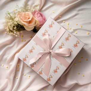 Benutzerdefinierte lächelnde Giraffe Ballerina Tut Geschenkpapier