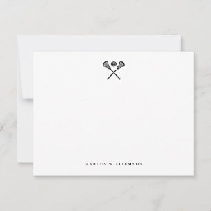 Benutzerdefinierte Lacrosse-Notizkarte  Dankeskarte
