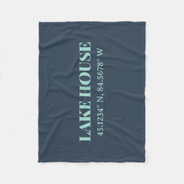Benutzerdefinierte Lake House-Koordinaten Fleecedecke
