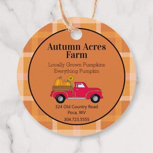 Benutzerdefinierte Ländermarken Herbstfallmarken Geschenkanhänger (Rückseite)