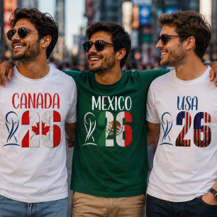 Benutzerdefinierte Landesflaggen-Namen 2026 Weltme T-Shirt