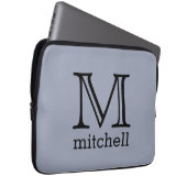 Benutzerdefinierte Laptop-Ärmel für Monogramm, Nam Laptopschutzhülle (Vorne Rechts)