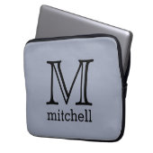 Benutzerdefinierte Laptop-Ärmel für Monogramm, Nam Laptopschutzhülle (Vorderseite Links)