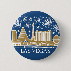 Benutzerdefinierte Las Vegas Strip Skyline Minimal Button