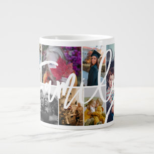 Benutzerdefinierte Lässige 8-Foto-Collage Jumbo-Tasse